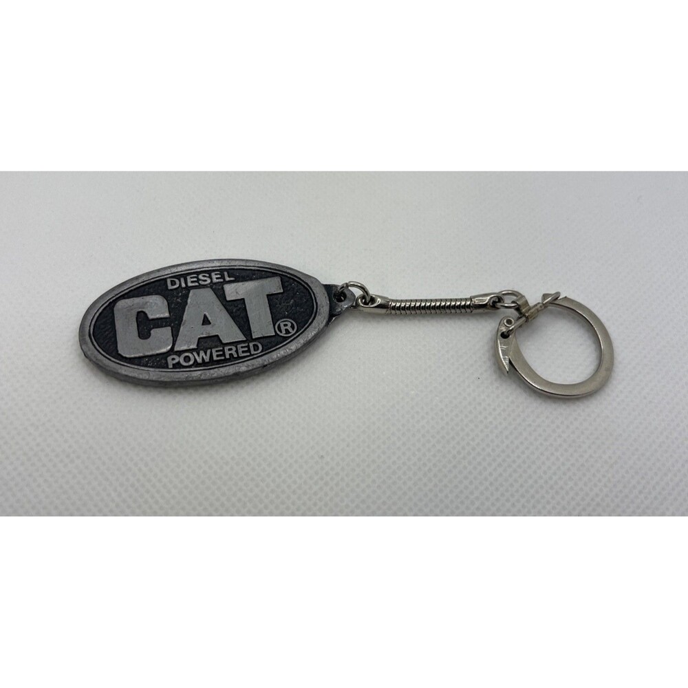 Vintage Key Chain Keychains Rings CAT Diesel Power Equipment Machine - Picture 1 of 3